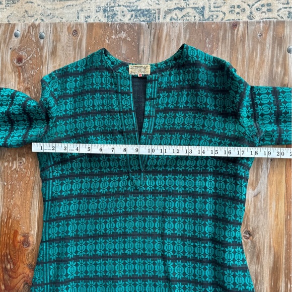 Vintage 1960s Dress Batik Dress Cotton Weave Size 8 - Picture 10 of 16